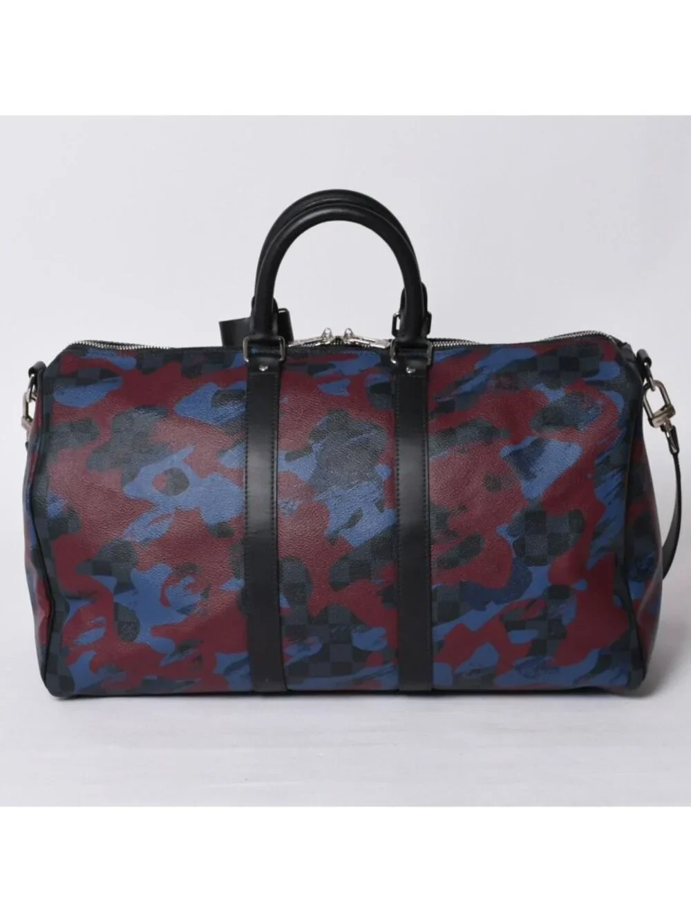 Louis Vuitton Damier Cobalt Camouflage Keepall Bandouliere 45